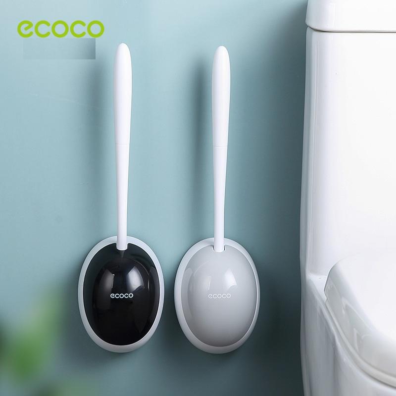 Toilet Brushes & Holders: Ecoco Silicone Water Drop Toilet Brush Holder Set Wall-Mounted Cleaning Brush Tool Grey