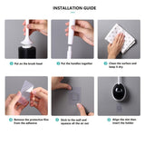 Toilet Brushes & Holders: Ecoco Silicone Water Drop Toilet Brush Holder Set Wall-Mounted Cleaning Brush Tool Grey
