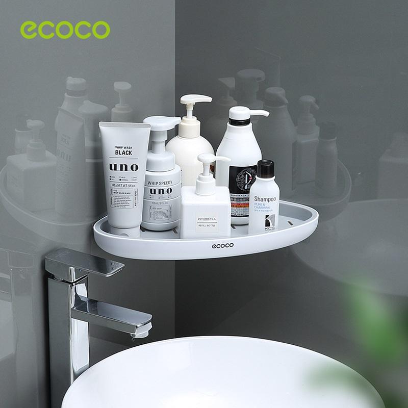 Bathroom Cabinets, Cupboards & Storage: Ecoco Bathroom Corner Shower Shelf Corner Shower Caddy Shower Storage Organizer Wall Mounted for Bathroom, Kitchen, Toilet Black