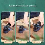 Kitchen Knives: Multipurpose Ceramic Carbide Knife Shapener For Knives Scissors Cleaver Keychain Green