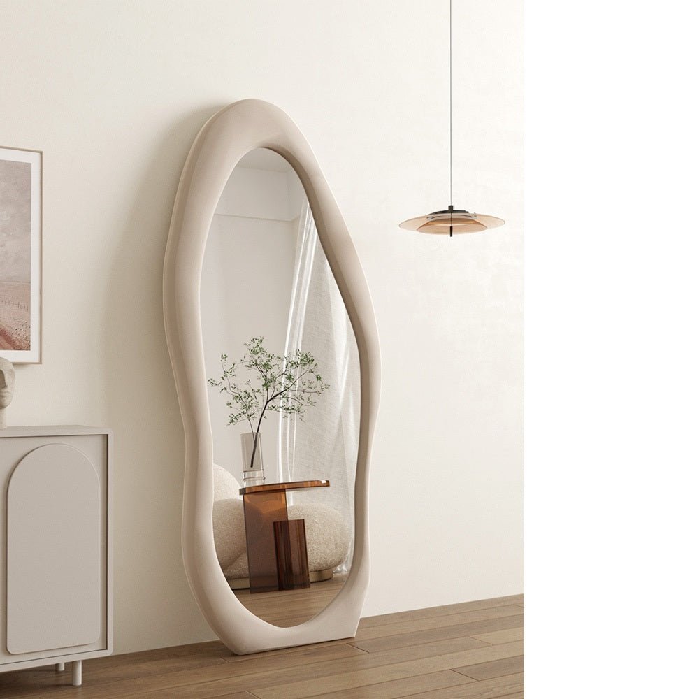 Mirrors: 1.7m Standing Maiden Mirror Full Length Aesthetic Full Size Floor Mirror Bedroom Creative Modern Deco Pearl White