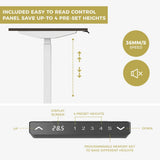 Table & Bar Stools: Standing Desk Height Adjustable Sit Stand Motorised Dual Motors Frame White Only