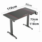 Desks: Gaming Standing Desk Home Office Lift Electric Height Adjustable Sit To Stand Motorized Standing Desk 1160