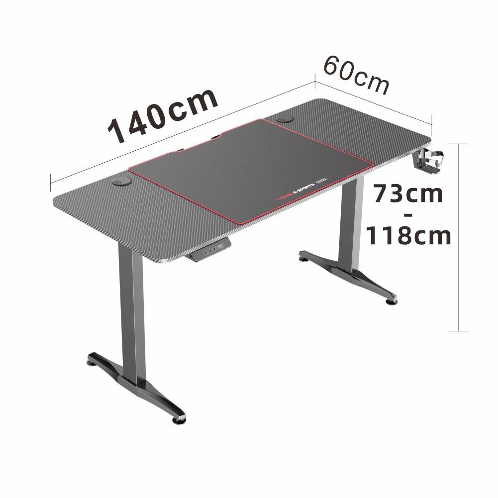 Desks: Gaming Standing Desk Home Office Lift Electric Height Adjustable Sit To Stand Motorized Standing Desk 1460