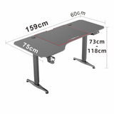 Desks: Gaming Standing Desk Home Office Lift Electric Height Adjustable Sit To Stand Motorized Standing Desk 1460