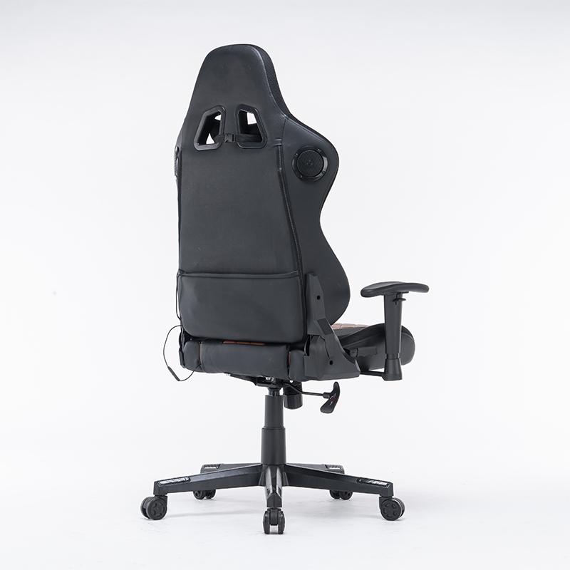 Gaming Chairs: 7 RGB Lights Bluetooth Speaker Gaming Chair Ergonomic Racing chair 165° Reclining Gaming Seat 4D Armrest Footrest Black