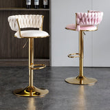 Table & Bar Stools: SERENITà Ivory Velvet Seat Kitchen Breakfast Bar Stools Counter Height Barstools with Back Cushioned Chairs for Home Bar x2