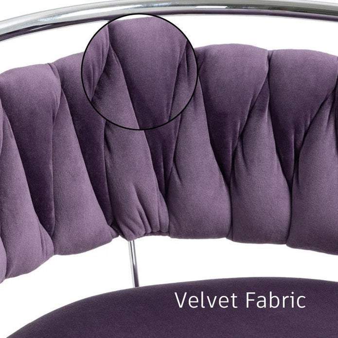 Table & Bar Stools: SERENITà Silver Swivel Upholstered Velvet Adjustable Height Counter Stool with Metal Frame Voilet (Set of 2)