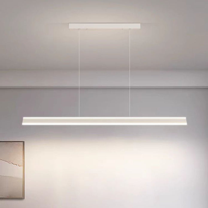 Ceiling Lights: Modern Minimalist Trapezoid Pendant Light Adjustable LED Bar Light White