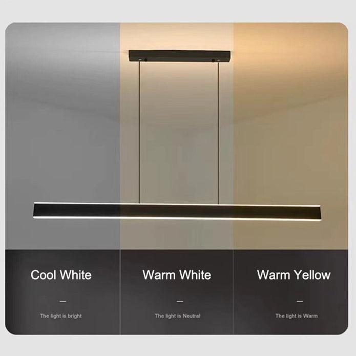 Ceiling Lights: Modern Minimalist Trapezoid Pendant Light Adjustable LED Bar Light White