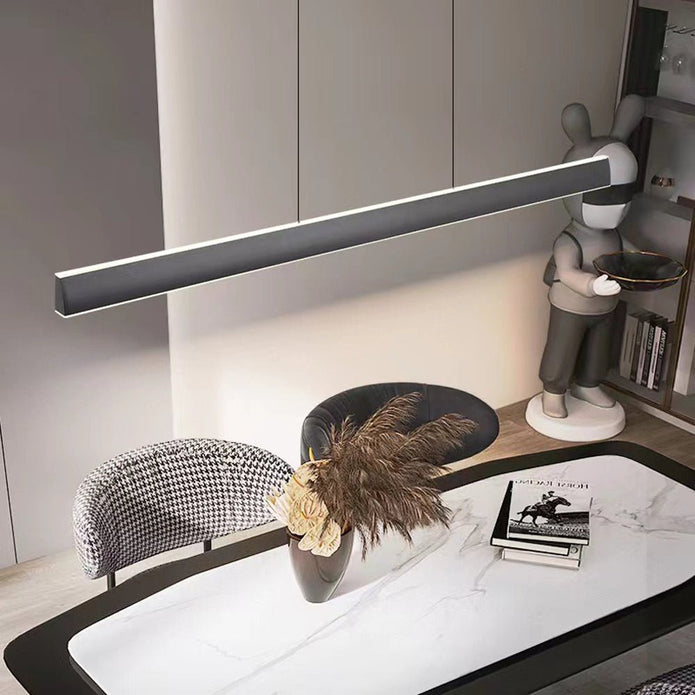 Ceiling Lights: Modern Minimalist Trapezoid Pendant Light Adjustable LED Bar Light White
