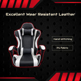 Gaming Chairs: Gaming Chair Office Computer Seating Racing PU Executive Racer Recliner Large Blue