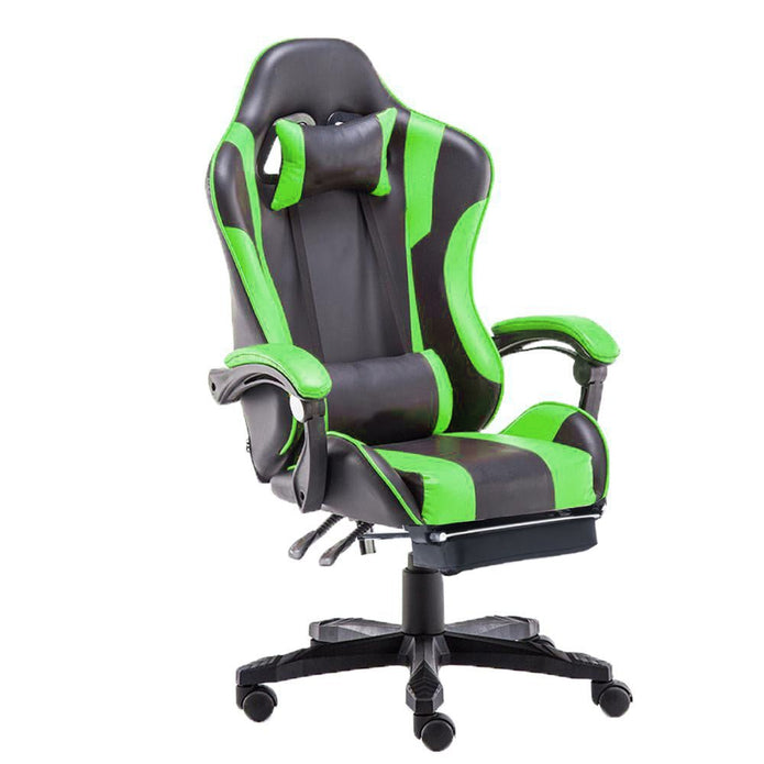 Gaming Chairs: Gaming Chair Office Computer Seating Racing PU Executive Racer Recliner Large Blue