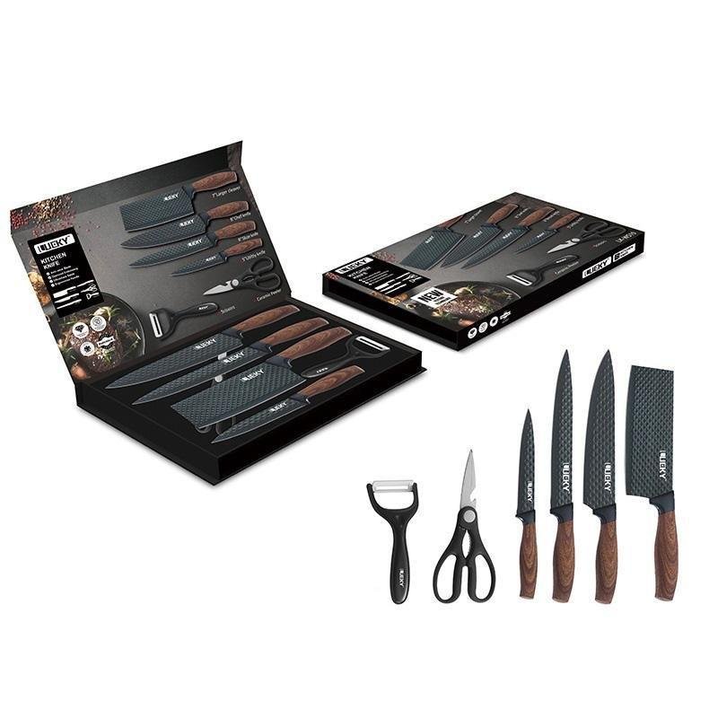 Kitchen Knives: 6 pieces Kitchen Knife Set Everich Chef Knives Stainless Steel Nonstick Scissor