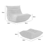 Sofas & Sofa Beds: High Back Single Fireside Togo Sofa Chair Cozy Lounge Chair with Ottoman High Density Sponge Multiple Colors Comfortable and Durable (Green)