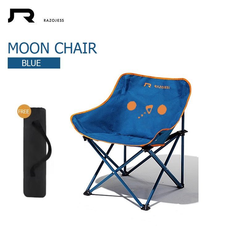 Camp Furniture: RAZOJESS Moon Chair for Outdoor Camping Fishing Picnic Blue