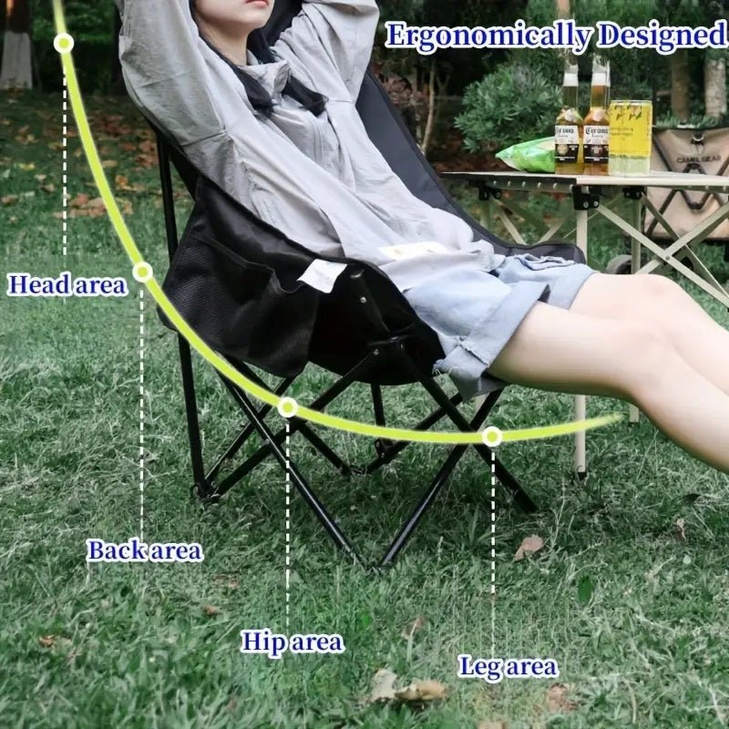 Camp Furniture: RAZOJESS Moon Chair for Outdoor Camping Fishing Picnic Blue