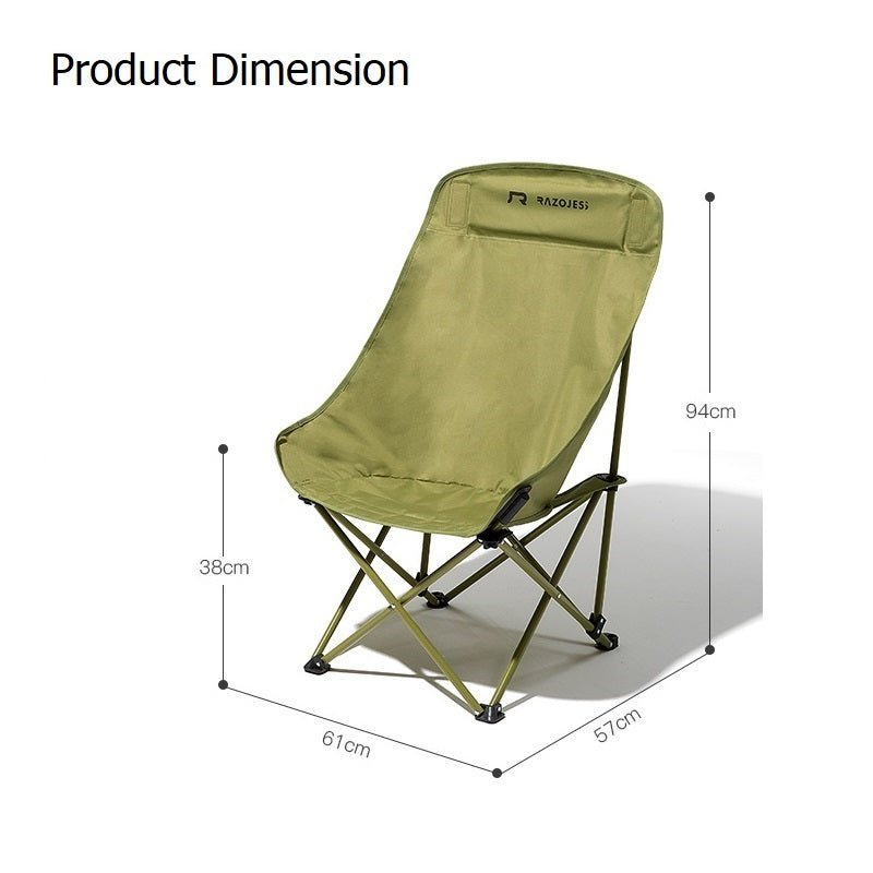 Camp Furniture: RAZOJESS Enlarged Moon Chair for Outdoor Camping Fishing Picnic Sky Blue
