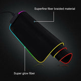 Desk Accessories: LED Gaming Mouse Pad Large RGB Extended Mousepad Keyboard Desk Anti-slip Mat