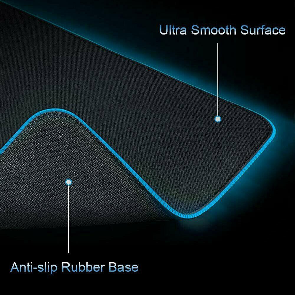 Desk Accessories: LED Gaming Mouse Pad Large RGB Extended Mousepad Keyboard Desk Anti-slip Mat