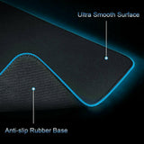 Desk Accessories: LED Gaming Mouse Pad Large RGB Extended Mousepad Keyboard Desk Anti-slip Mat