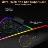 Desk Accessories: LED Gaming Mouse Pad Large RGB Extended Mousepad Keyboard Desk Anti-slip Mat