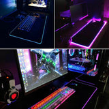 Desk Accessories: LED Gaming Mouse Pad Large RGB Extended Mousepad Keyboard Desk Anti-slip Mat