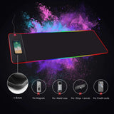 Mouse & Accessories: RGB Wireless 15W Oversized Charger Mouse Pad 800x300 MM Gaming Mouse Pad