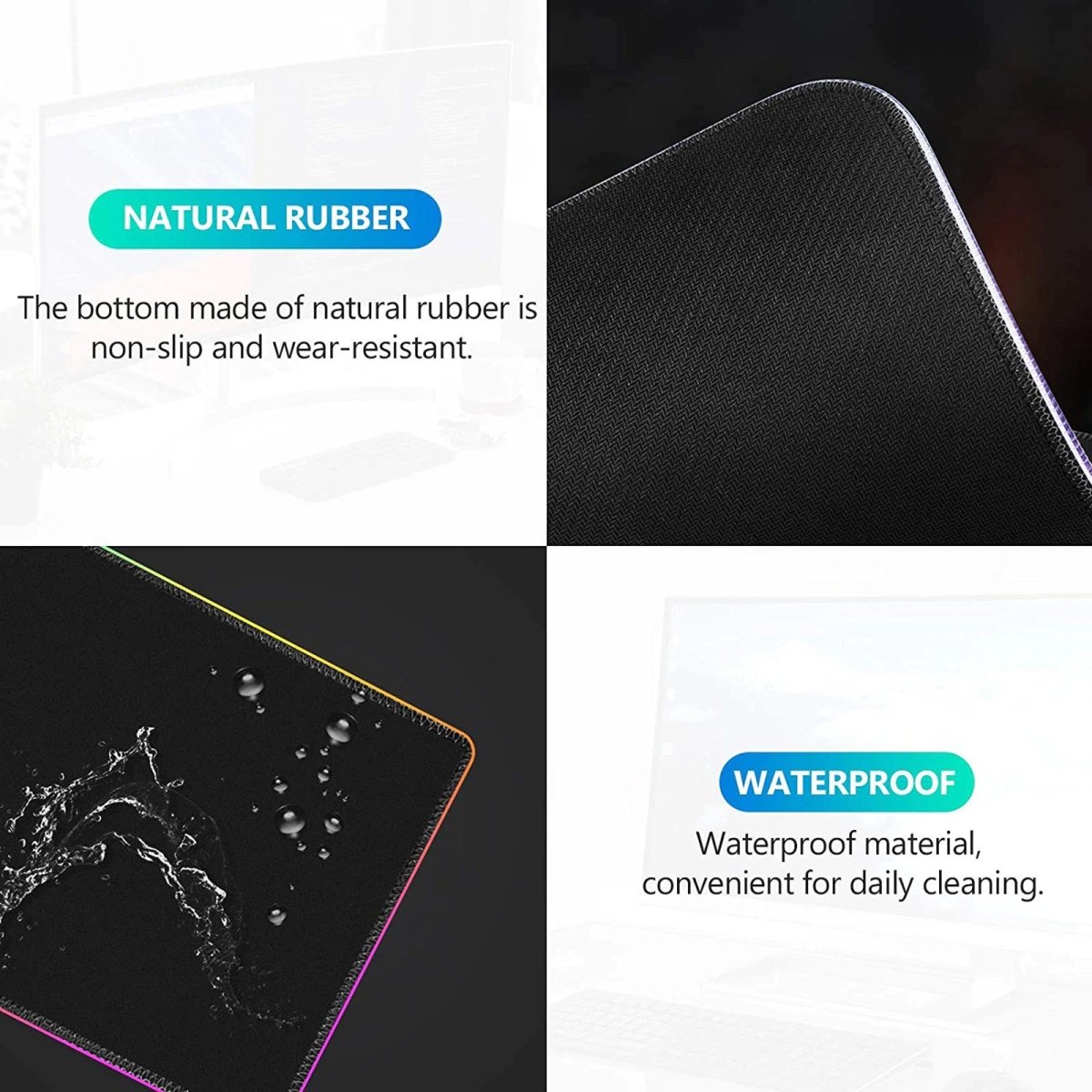 Mouse & Accessories: RGB Wireless 15W Oversized Charger Mouse Pad 800x300 MM Gaming Mouse Pad