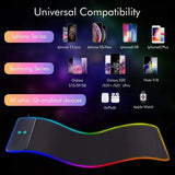 Mouse & Accessories: RGB Wireless 15W Oversized Charger Mouse Pad 800x300 MM Gaming Mouse Pad