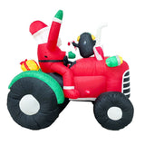 Christmas Decorations: Radiant Christmas Lights Tractor Penguin Gift Xmas Inflatable Santa 1.8m Height