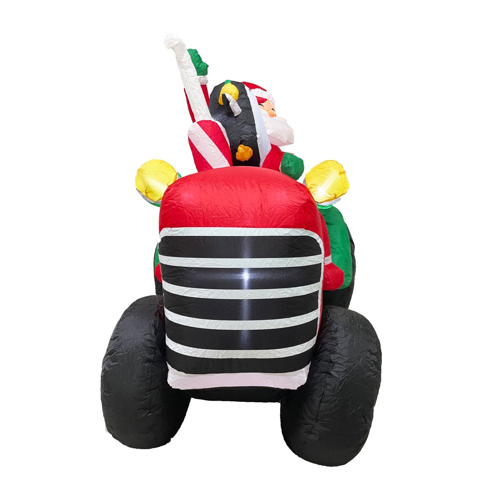 Christmas Decorations: Radiant Christmas Lights Tractor Penguin Gift Xmas Inflatable Santa 1.8m Height