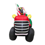 Christmas Decorations: Radiant Christmas Lights Tractor Penguin Gift Xmas Inflatable Santa 1.8m Height