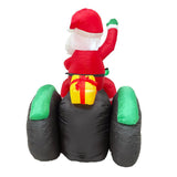 Christmas Decorations: Radiant Christmas Lights Tractor Penguin Gift Xmas Inflatable Santa 1.8m Height