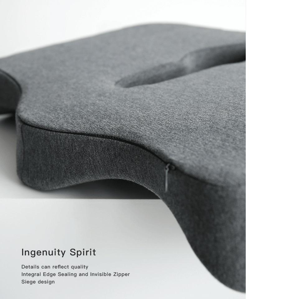 Office & Desk Chairs: Premium Memory Foam Seat Cushion Coccyx Orthopedic Back Pain Relief Chair Pillow Office Dark Grey