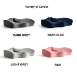 Office & Desk Chairs: Premium Memory Foam Seat Cushion Coccyx Orthopedic Back Pain Relief Chair Pillow Office Dark Grey