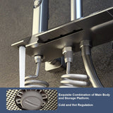Shower Accessories: Geobella S31 Luxury Shower System Hot Cold Mixer Shower Set Bathroom Thermostatic SPA Rainfall Bath Tap Bathtub Wall Mount LED Digital Faucet