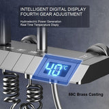 Shower Accessories: Geobella S31 Luxury Shower System Hot Cold Mixer Shower Set Bathroom Thermostatic SPA Rainfall Bath Tap Bathtub Wall Mount LED Digital Faucet