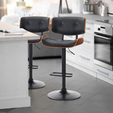 Table & Bar Stools: SERENITà European Wooden Black Modern Bar Stools Swivel Bar Stool Chair Counter Height Bar(Black)stool with 360 Degree Swivel Seat