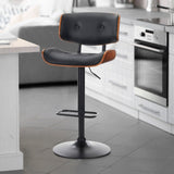Table & Bar Stools: SERENITà European Wooden Black Modern Bar Stools Swivel Bar Stool Chair Counter Height Bar(Black)stool with 360 Degree Swivel Seat