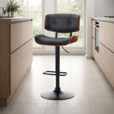 Table & Bar Stools: SERENITà European Wooden Black Modern Bar Stools Swivel Bar Stool Chair Counter Height Bar(Black)stool with 360 Degree Swivel Seat