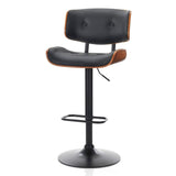 Table & Bar Stools: SERENITà European Wooden Black Modern Bar Stools Swivel Bar Stool Chair Counter Height Bar(Black)stool with 360 Degree Swivel Seat