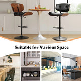 Table & Bar Stools: SERENITà European Wooden Black Modern Bar Stools Swivel Bar Stool Chair Counter Height Bar(Black)stool with 360 Degree Swivel Seat