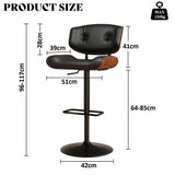 Table & Bar Stools: SERENITà European Wooden Black Modern Bar Stools Swivel Bar Stool Chair Counter Height Bar(Black)stool with 360 Degree Swivel Seat