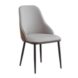 Kitchen & Dining Chairs: VELLUTO Dining Chair Modern upholstered Leather Kitchen Chairs with armrests Bathtub Chair Leisure Lounge Chair Living Room Bedroom Home Set of 2(Light Grey)