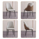 Kitchen & Dining Chairs: VELLUTO Dining Chair Modern upholstered Leather Kitchen Chairs with armrests Bathtub Chair Leisure Lounge Chair Living Room Bedroom Home Set of 2(Light Grey)