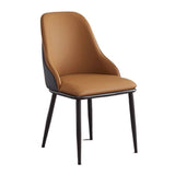 Kitchen & Dining Chairs: VELLUTO Dining Chair Modern upholstered Leather Kitchen Chairs with armrests Bathtub Chair Leisure Lounge Chair Living Room Bedroom Home Set of 2(Orange)
