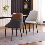 Kitchen & Dining Chairs: VELLUTO Dining Chair Modern upholstered Leather Kitchen Chairs with armrests Bathtub Chair Leisure Lounge Chair Living Room Bedroom Home Set of 2(Orange)