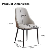 Kitchen & Dining Chairs: VELLUTO Dining Chair Modern upholstered Leather Kitchen Chairs with armrests Bathtub Chair Leisure Lounge Chair Living Room Bedroom Home Set of 2(Orange)