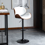 Table & Bar Stools: SERENITà European White Modern Bar Stools Swivel Bar Stool Chair Counter Height Barstool with 360 Degree Swivel Seat